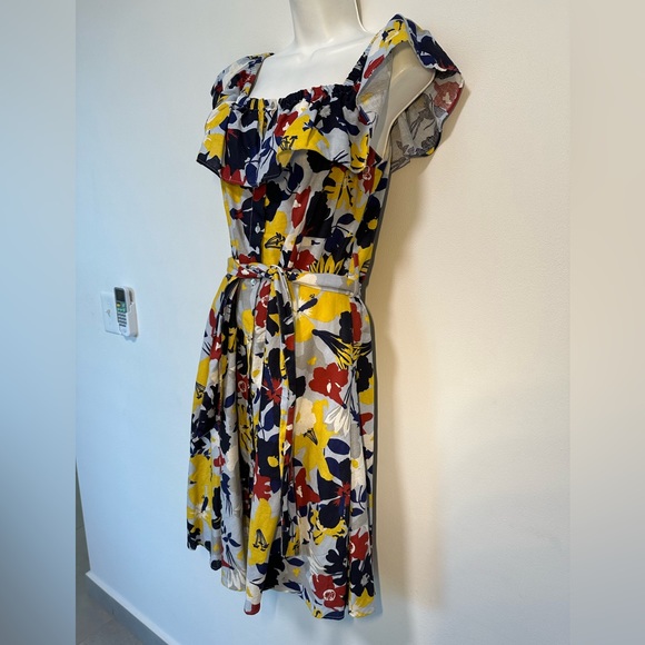 ZARA Z1975 Denim - Off shoulder dress with floral print (L) - EUC - Picture 5 of 13
